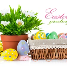 Flowers, Easter, eggs