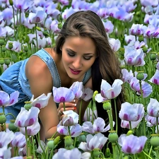 Women, Flowers