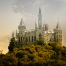 Fog, Castle, Hohenzollern