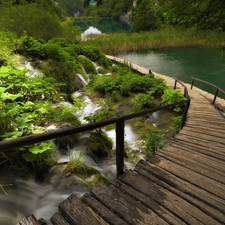 National Park Plitvice, lakes, footbridge, Coartia