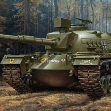 forest, german, tank