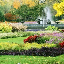 Park, fountain