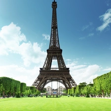 France, Eiffla Tower, House, construction, Buldings, Paris