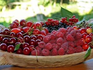 dish, fresh, Fruits, Red