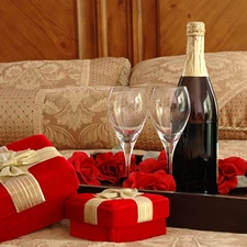 gifts, Bottle, champagne