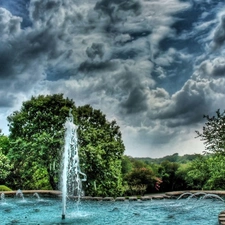 Girandole, clouds, Park