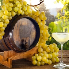 glass, composition, grapes, barrel, spray