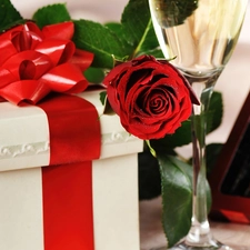 glasses, rose, Present