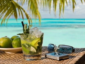 Glasses, Sunscreen, cup, limes, Drink