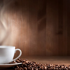 grains, cup, coffee