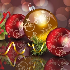 baubles, Christmas, graphics, headdress