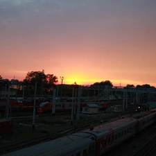 train, Trains, Great Sunsets