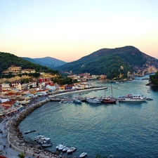 The Hills, Boats, Greece, sea