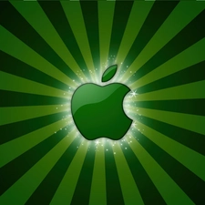 Apple, glowing, green ones