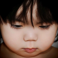 Face, dark, Hair, child-