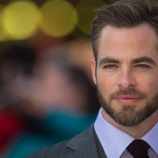 Tie, Chris Pine, hair