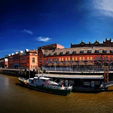 Hamburg, panorama, town