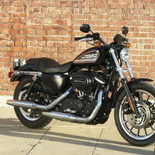 Black, Harley Davidson Sportster XL883