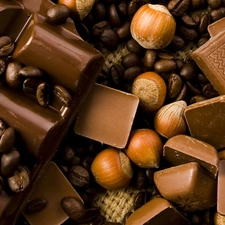 cuts, nuts, hazelnuts, chocolate