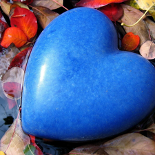 Heart, Leaf, Blue