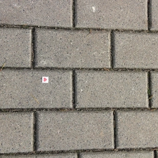 brick, Red, Heart teddybear, pavement