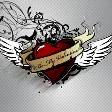 Heart, wings, Valentine