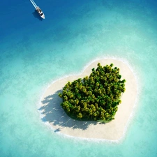 heart, Island, shape