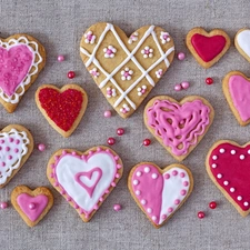 Cookies, hearts