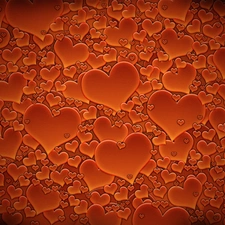 hearts, background, Red