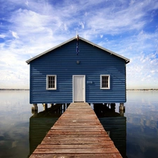 lake, blue, Home, Platform