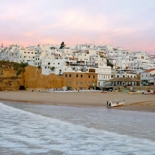 Portugal, sea, Houses, Albufeira