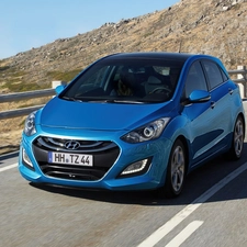 blue, Hyundai i30