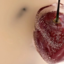 Icecream, fruit, cherry