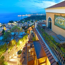 Houses, Sicilia, Italy, panorama