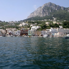panorama, Capri, Italy, town