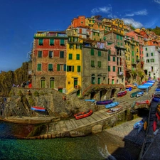 Italy, Houses, Riomaggiore