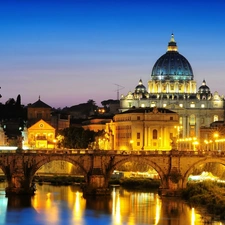 Rome, Italy, Basilica of St. Peter, Vatican, bridge