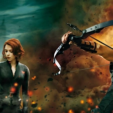 Avengers, Scarlett Johansson, Jeremy Renner, Heroes