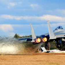 F-15E Strike Eagle, jet, Start, Engines