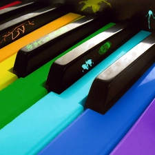 Coloured, keyboard