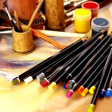 kit, crayons, Paints
