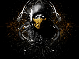 face, Mask, Mortal Kombat, Scorpion, game