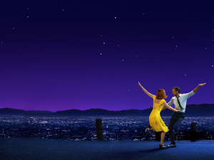Emma Stone, movie, dance, City at Night, Ryan Gosling, La La Land