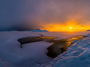 Icecream, Russia, winter, snow, Great Sunsets, Lake Ladoga