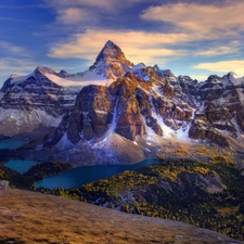 British Columbia, Mount Assiniboine, Mountains, Canada, Mount Assiniboine Provincial Park, lakes, peaks