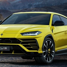 2018, Yellow, Lamborghini Urus