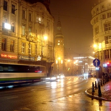 light, Bydgoszcz, night