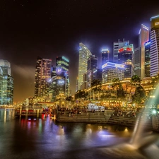 Singapur, Night, light, Town
