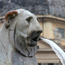 fountain, stone, Lion, Statue monument