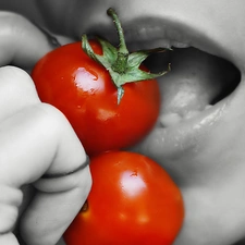 lips, Red, tomatoes